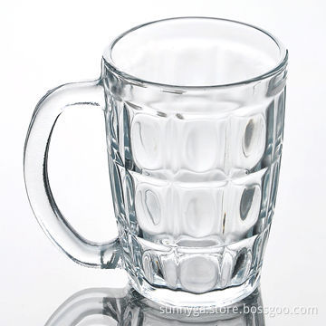 Large Capacity Transparent Beer Glass with Decal Printing